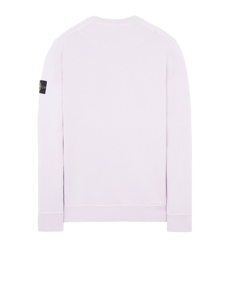 Stone Island Garment Dyed Cotton Fleece Crewneck Onion Pink