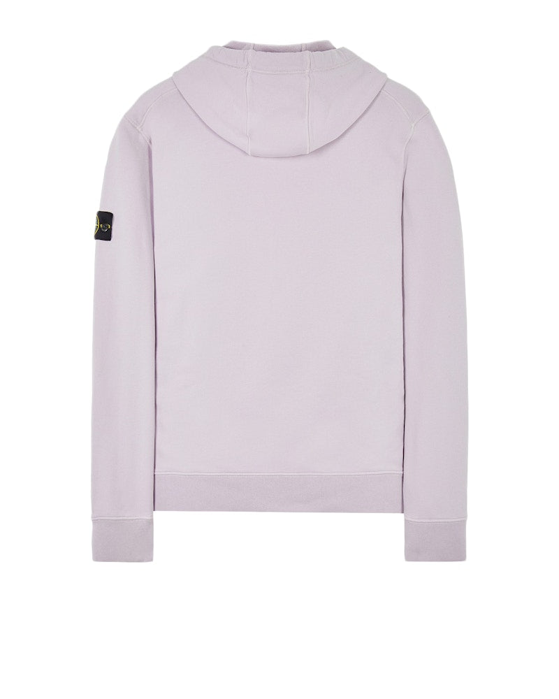 Stone Island Garment Dyed Cotton Fleece Hoodie Onion Pink