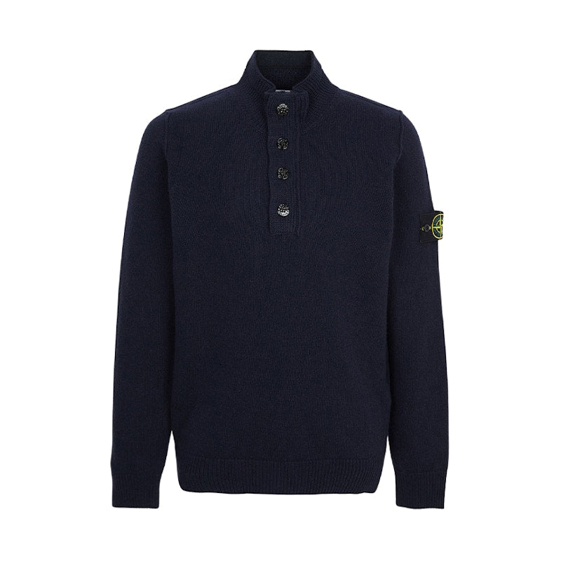 Stone Island Half Zip Up Knitwear Navy