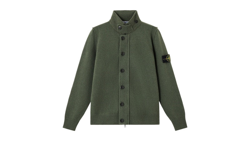 Stone Island Lambswool 5100047 Sweater Military Green