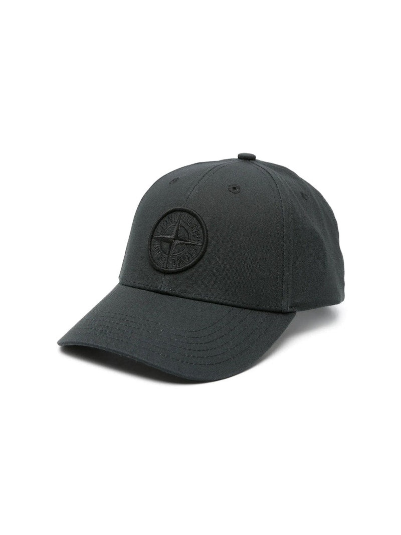 Stone Island Logo Baseball Cap Black