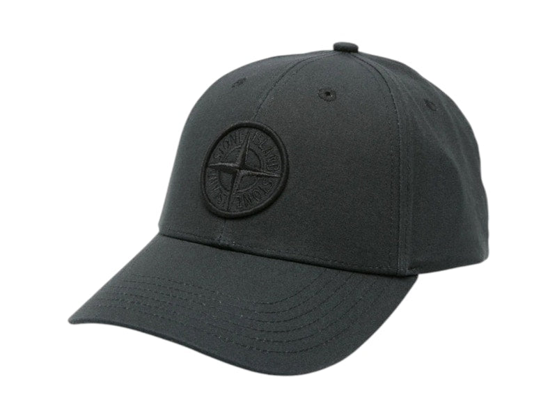Stone Island Logo Baseball Cap Black
