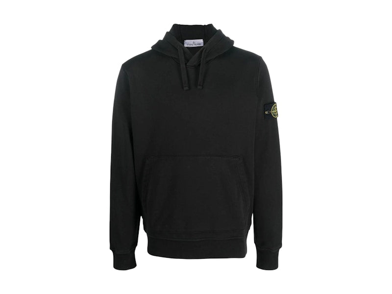 Stone Island Logo Hooded Sweater Black