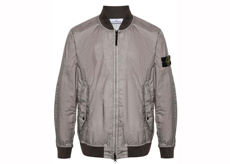 Stone Island Logo Patch Jacket Dove Grey