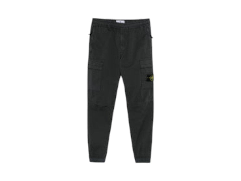 Stone Island Logo Trousers Charcoal