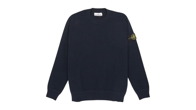 Stone Island Micro Stitch Loose Fit Crewneck Navy