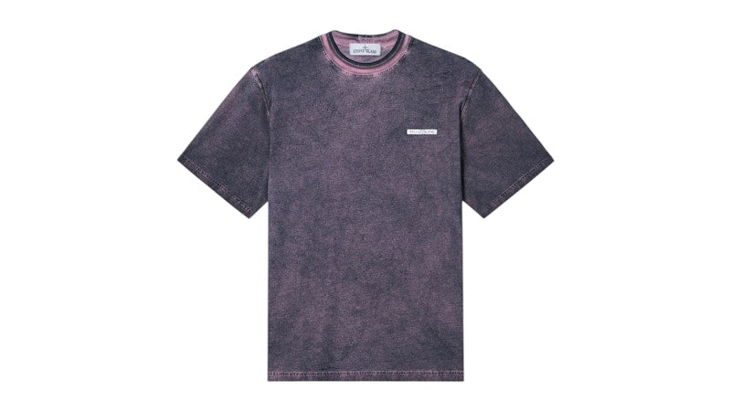Stone Island Organic Combed Cotton Jersey Velo Effect 2100002 T-shirt Ink Blue