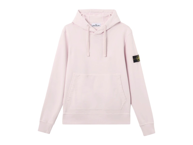 Stone Island Organic Cotton 6100062 Fleece Hoodie Pink