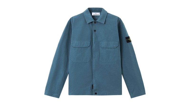 Stone Island Organic Cotton Ripstop 1200009 Overshirt Dark Teal Green