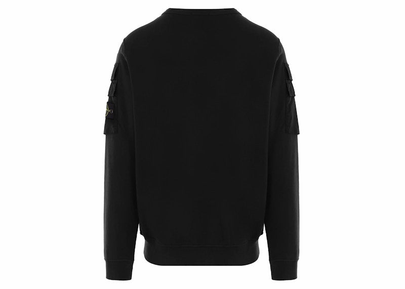 Stone Island Printed Hooded Sweatshirt Black