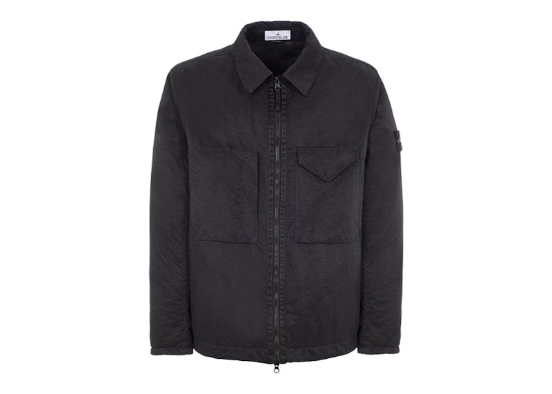 Stone Island Q0321 Opaque Nylon Twill With Primaloft-TC Jacket Black