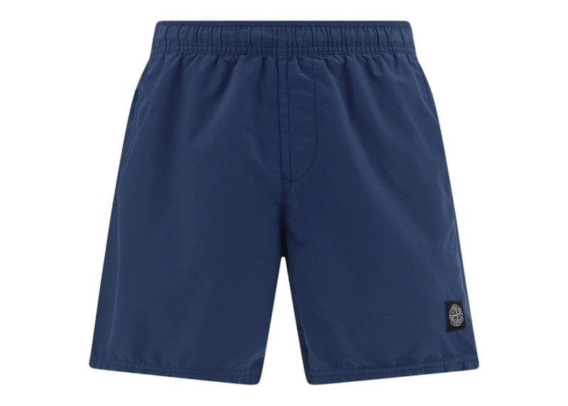 Stone Island Regular Fit Nylon Swim Trunks Dark Blue