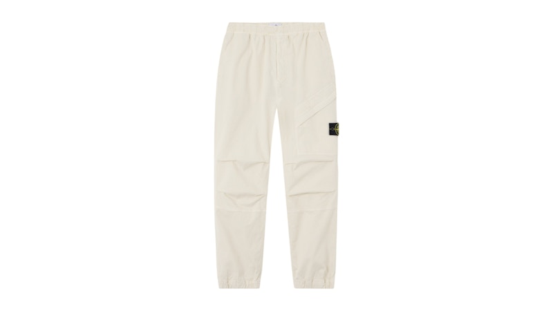 Stone Island Stretch Organic Broken Twill Cotton Old Effect 3100036 Sweatpant Ivory