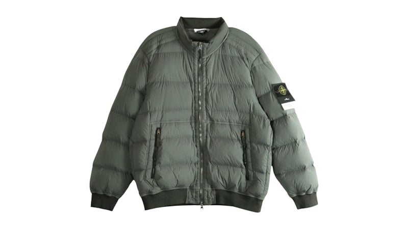 Stone Island Urban Puffer Bomber Jacket Cement