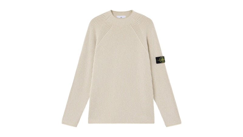 Stone Island Vanise Full Rib RWS Wool 5100023 Sweater Ivory