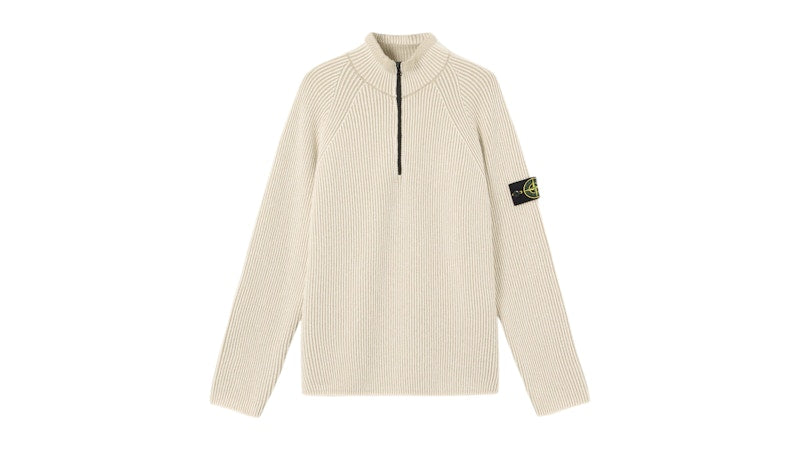 Stone Island Vanise Full Rib RWS Wool 5100024 Sweater Ivory
