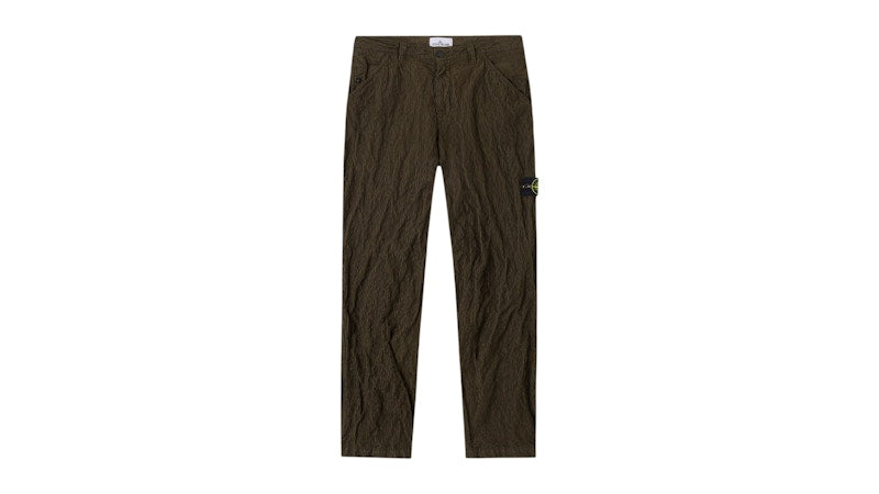 Stone Island Wrinkled Corduroy 500-TC 3100026 Pants Military Green