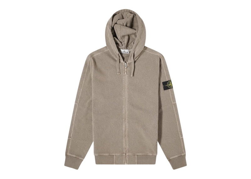 Stone Island Zip Hoodie Dove Grey