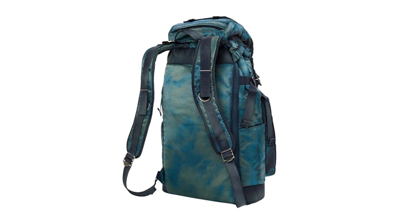 Stone Island x Porter Hand Corrosion on Nylon Twill Backpack Blue