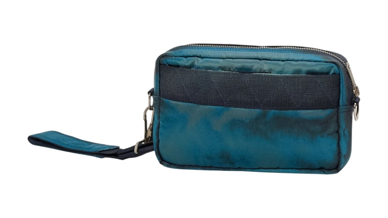 Stone Island x Porter Hand Corrosion on Nylon Twill Pouch Blue