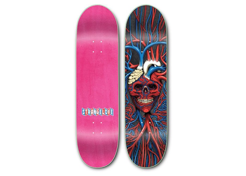 StrangeLove Heart Skull 8.75 Skateboard Deck
