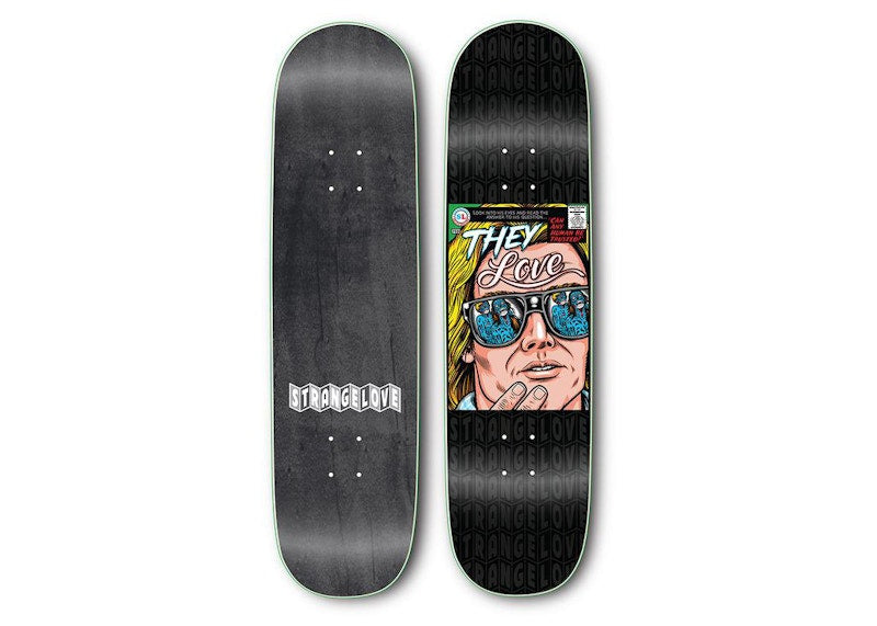 StrangeLove Sean Cliver/ Consume 8.5 Skateboard Deck Black