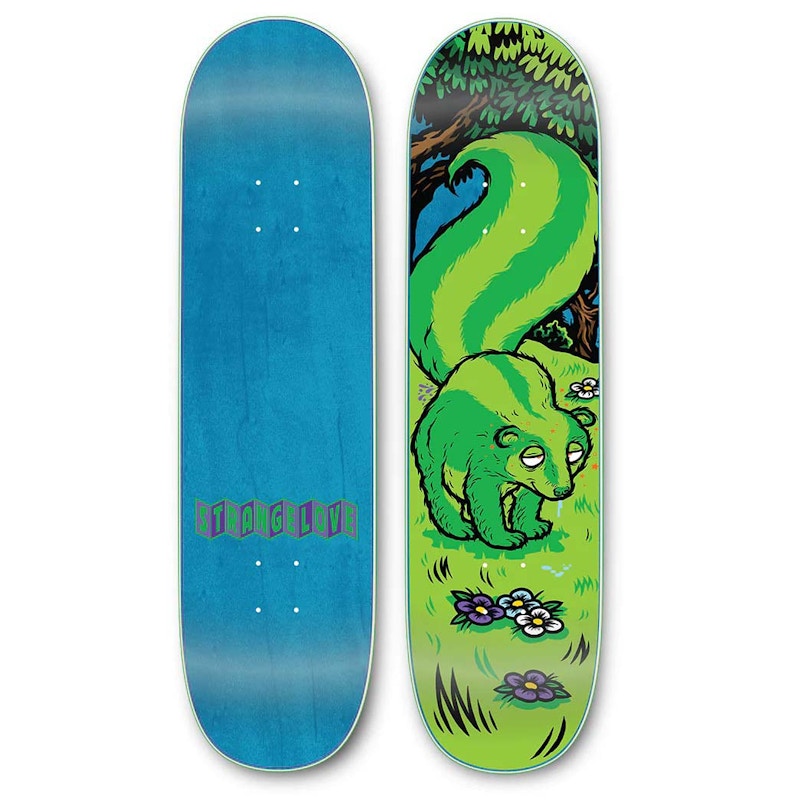 StrangeLove Todd Bratrud Skateboard Deck Green Skunk