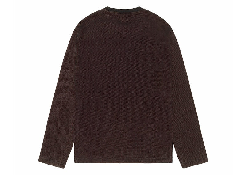 Stussy 2 Tone Cotton Mesh Crew Black