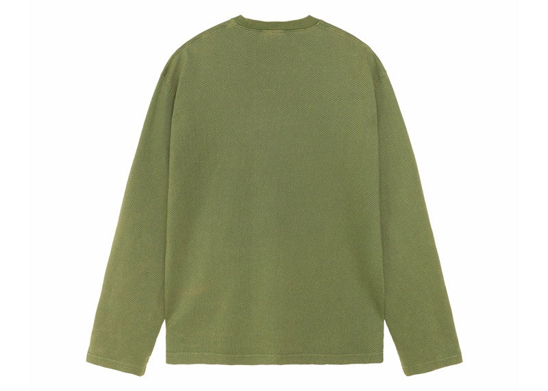 Stussy 2 Tone Cotton Mesh Crew Green