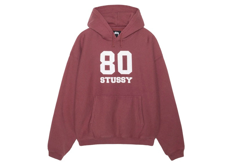 Stussy 80 Relaxed Hoodie Oxblood