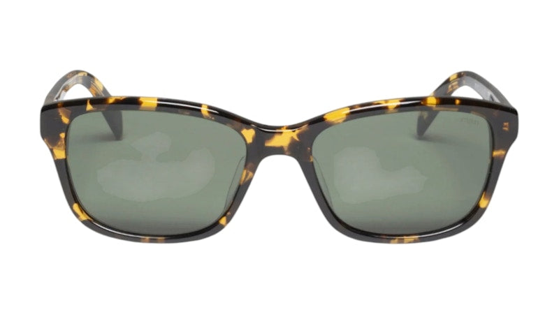 Stussy Alan Sunglasses Olive Tortoise/Green Lens