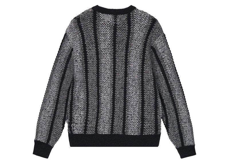 Stussy Baja Loose Gauge Sweater Black