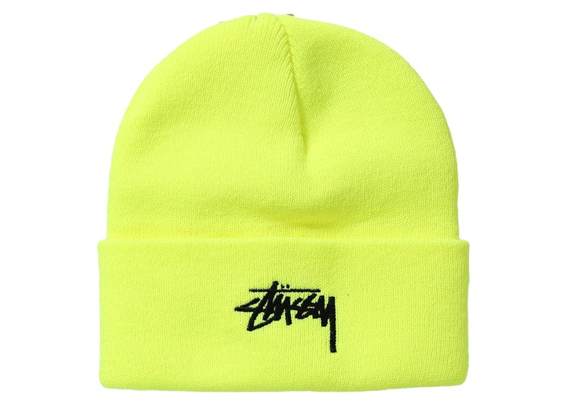 Stussy Basic Cuff Beanie Safety Yellow