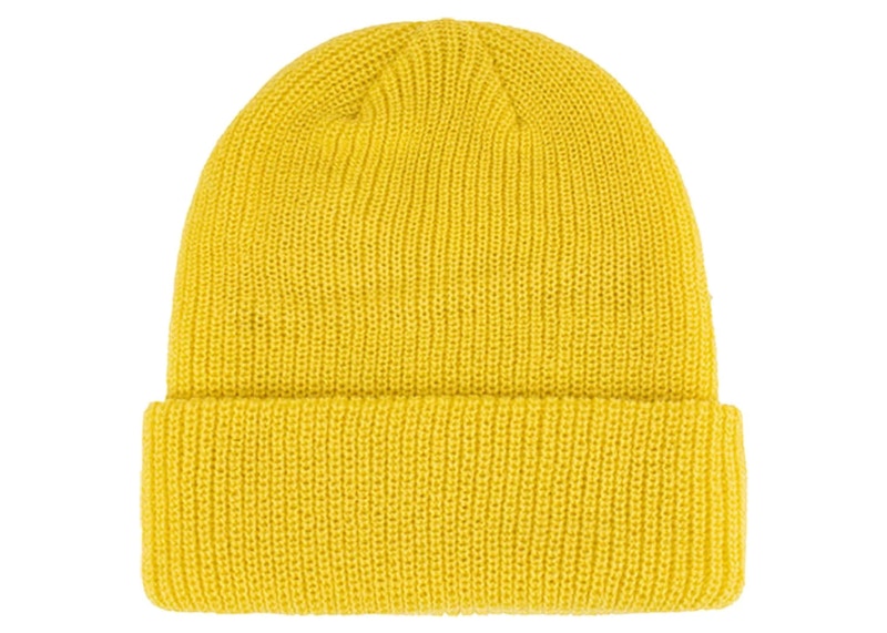 Stussy Basic Cuff Beanie Yellow