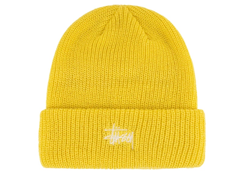 Stussy Basic Cuff Beanie Yellow