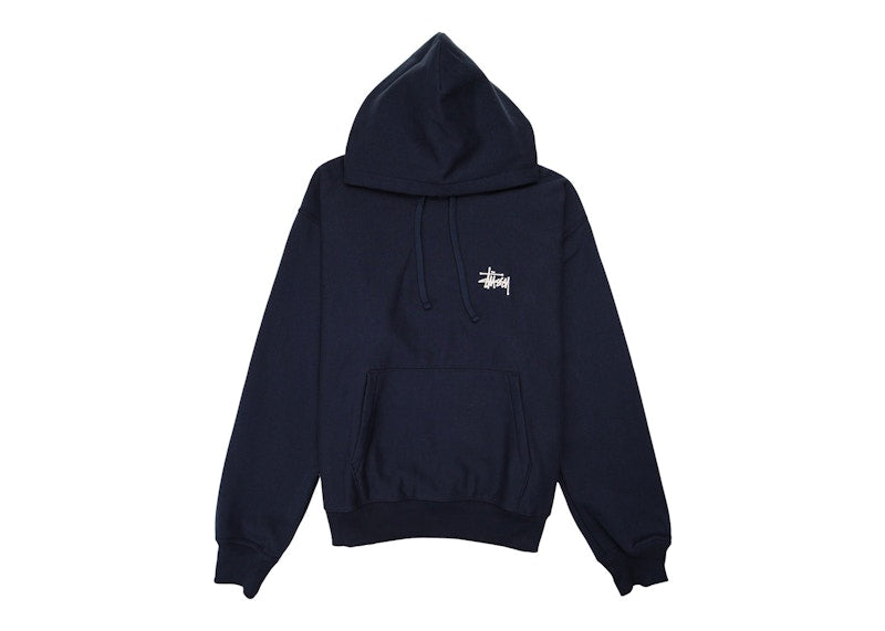 Stussy Basic Hoodie Navy/White