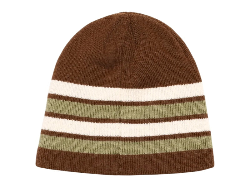 Stussy Basic Striped Skullcap Beanie Brown