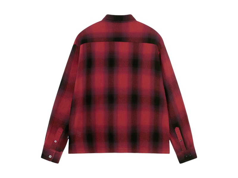 Stussy Beach Plaid Shirt Red