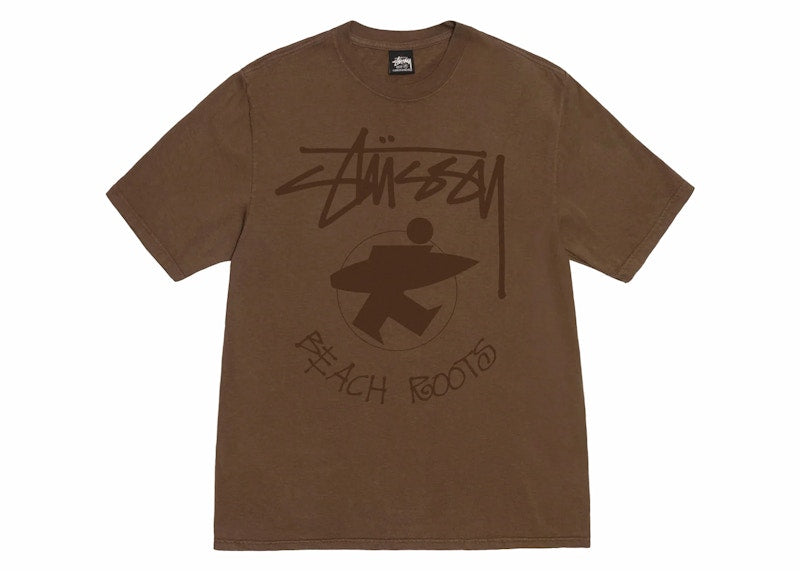 Stussy Beach Roots Pigment Dyed Tee Brown
