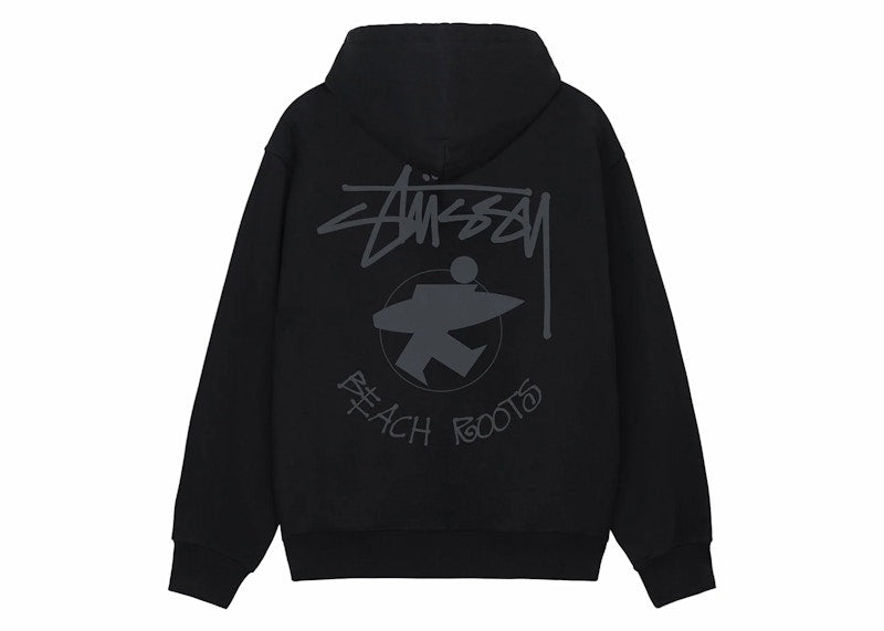 Stussy Beach Roots Zip Hoodie Black