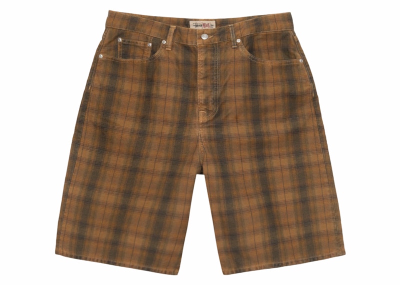 Stussy Big Ol' Canvas Plaid Short Brown