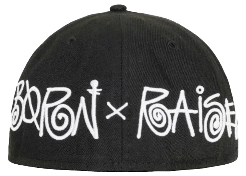 Stussy Born X Raised New Era 59FIFTY Cap Black