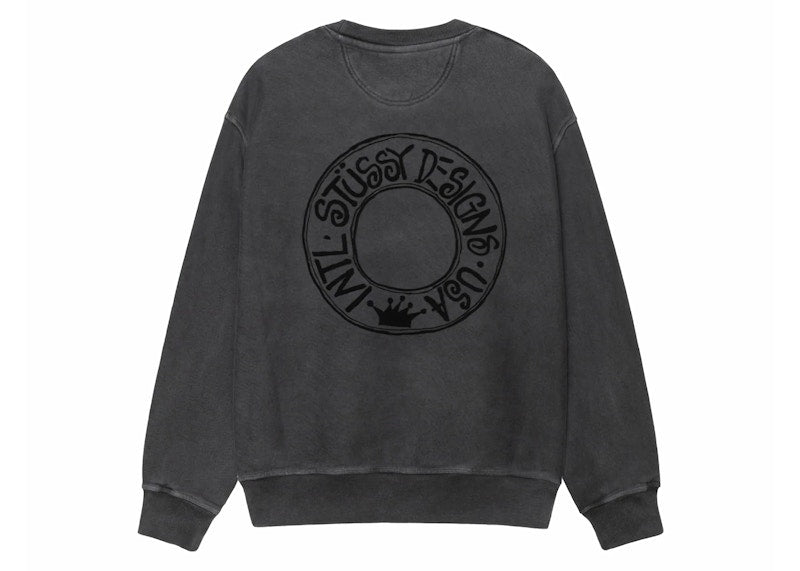 Stussy Buana Pigment Dyed Crew Black