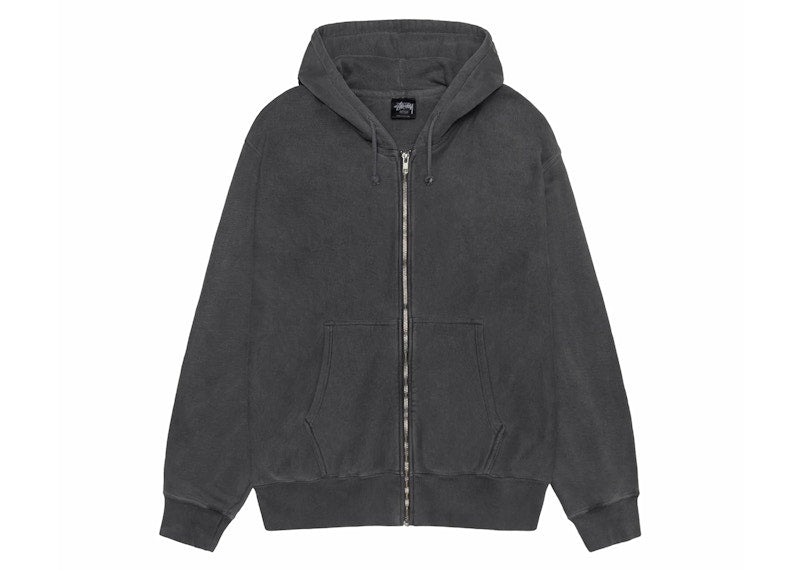 Stussy Buana Pigment Dyed Zip Hoodie Black