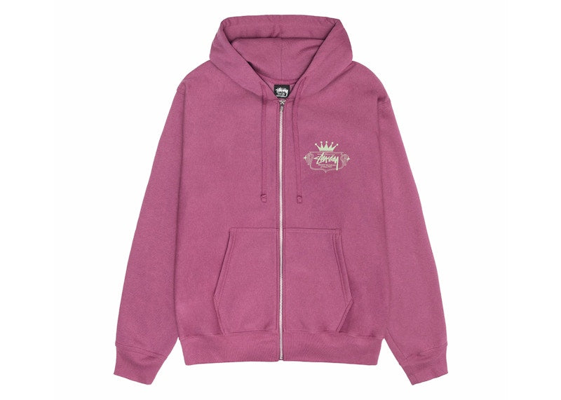 Stussy Built To Last Zip Hoodie Berry