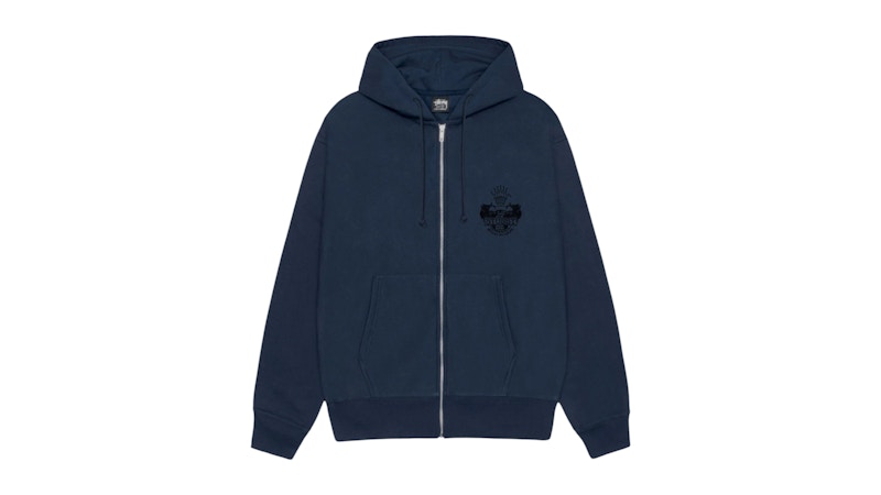 Stussy Built To Last Zip Hoodie Navy