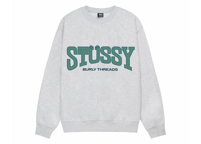Stussy Burly Threads Crew Ash Heather