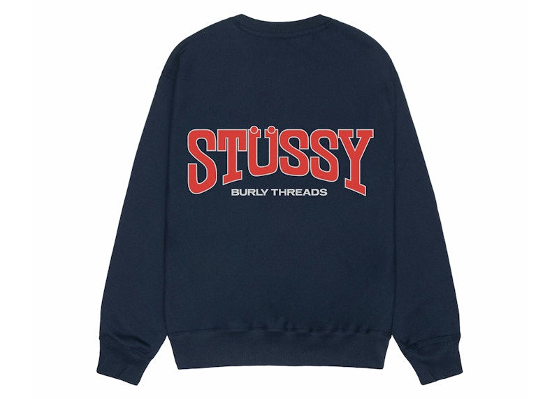 Stussy Burly Threads Crew Navy