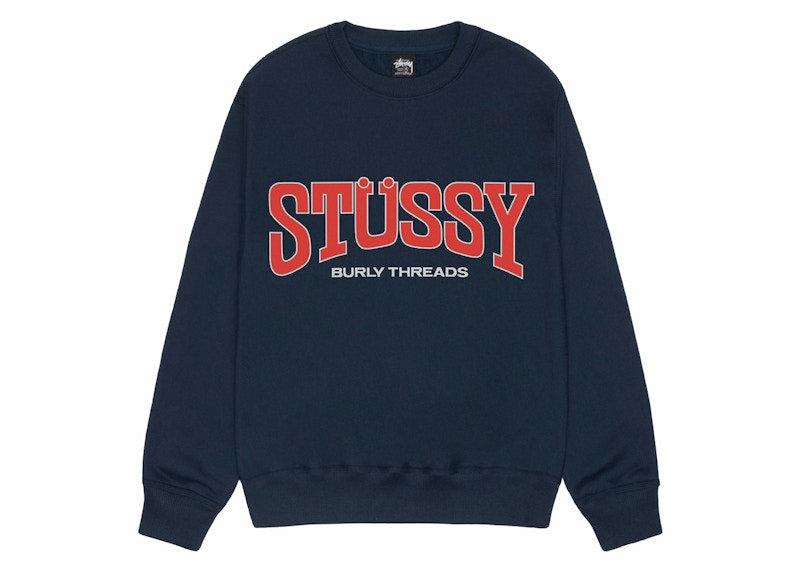 Stussy Burly Threads Crew Navy