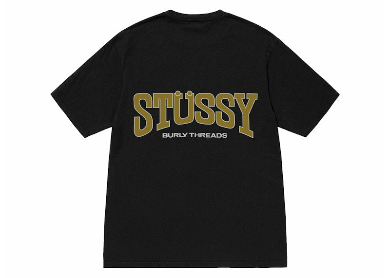 Stussy Burly Threads Pigment Dyed Tee Black